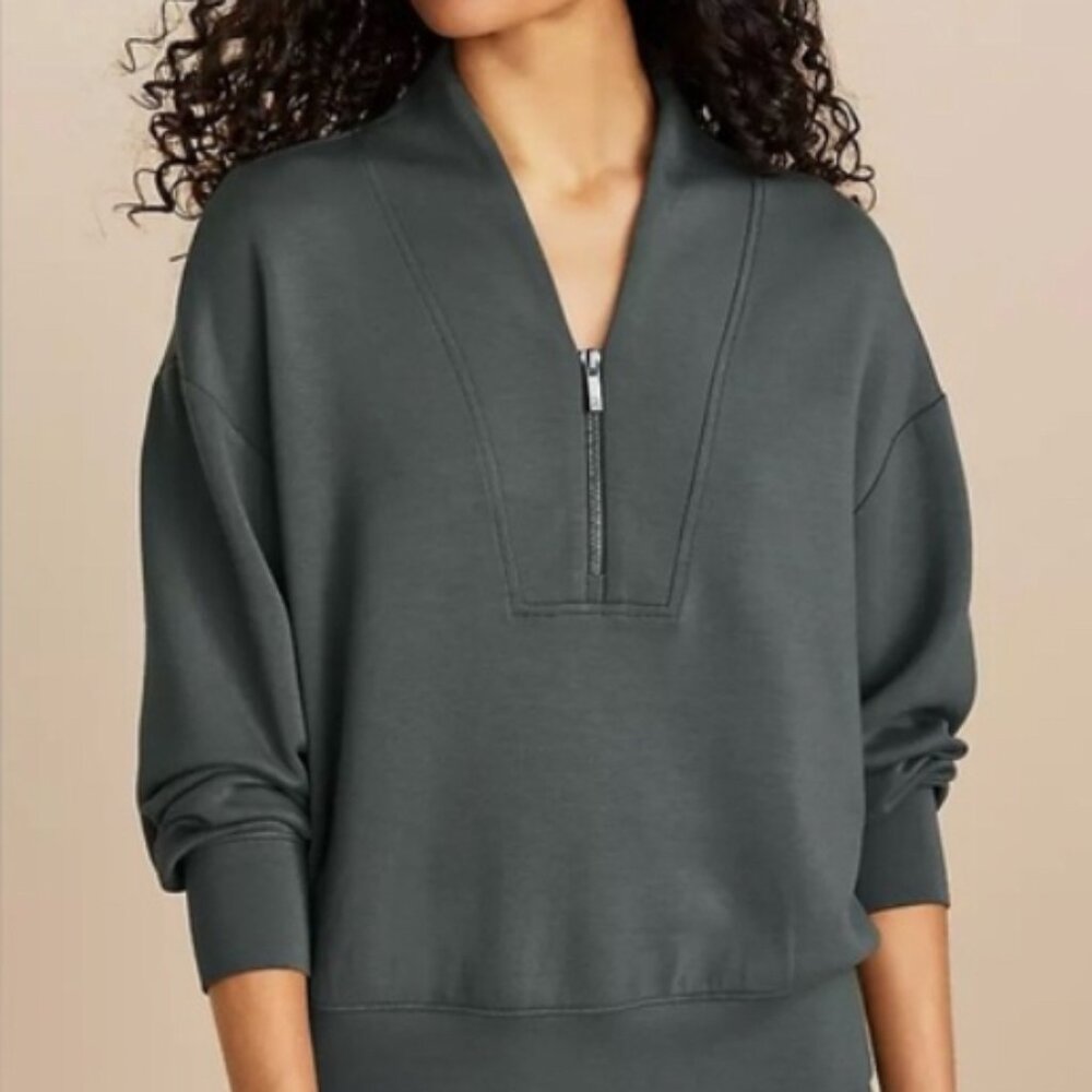 Lou & Grey Cozy Half Zip Top Size M NWT